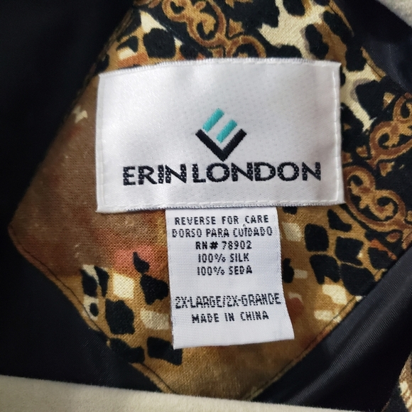 Vintage 80s 100% Silk Animal Print Windbreaker Bomber size 2XL - Picture 7 of 8